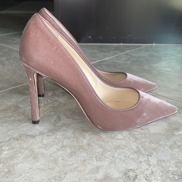 Jimmy Choo Romy 100 Velvet Ballet Pink Size